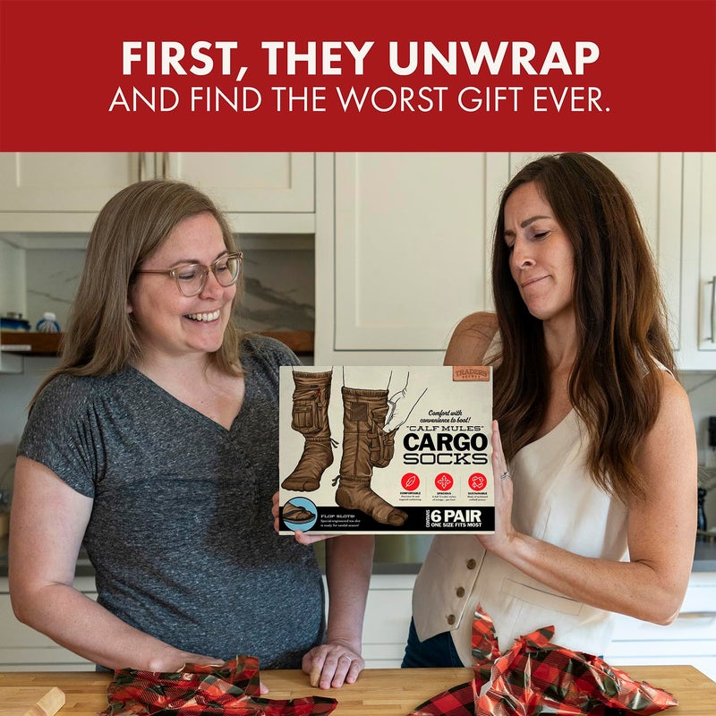 Prank Pack Prank-O Cargo Socks â€“ Funniest Prank Gift Box | Hilarious Empty Gag Gift for White Elephant & Christmas 2025 | Funny Gift Box for Coworkers, Friends & Men Who Have Everything, As Seen on Shark Tank - Image 5